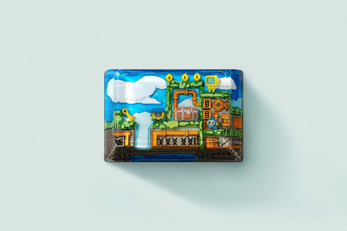 [GB] 8-bit series II: Pipeline Bots artisan keycaps