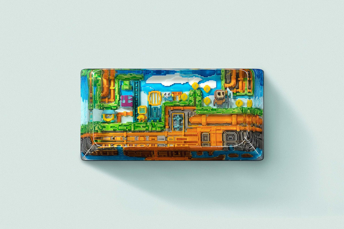 [GB] 8-bit series II: Pipeline Bots artisan keycaps