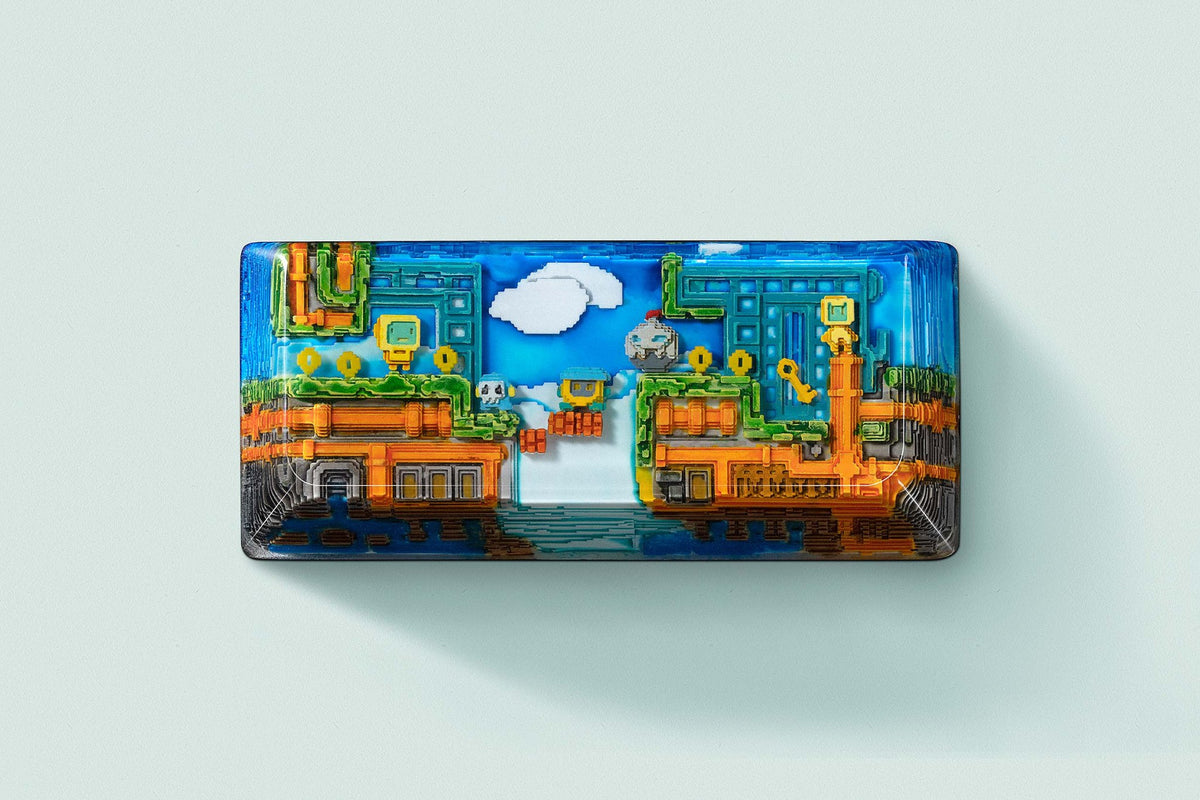[GB] 8-bit series II: Pipeline Bots artisan keycaps
