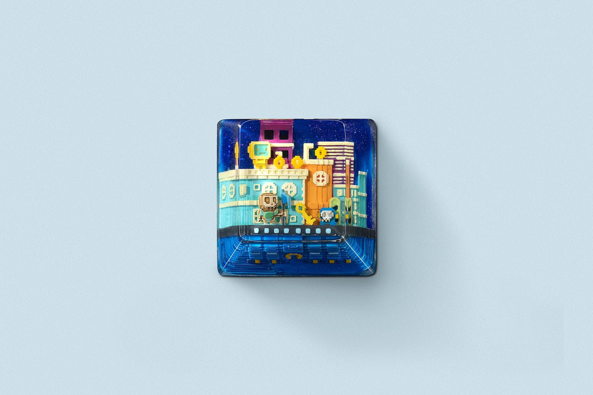 [GB] 8-bit series II: Pipeline Bots artisan keycaps