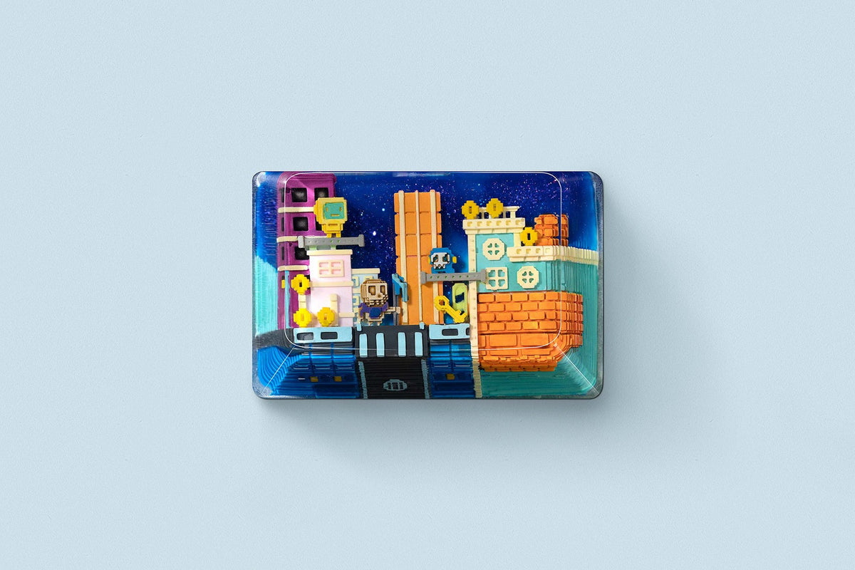 [GB] 8-bit series II: Pipeline Bots artisan keycaps