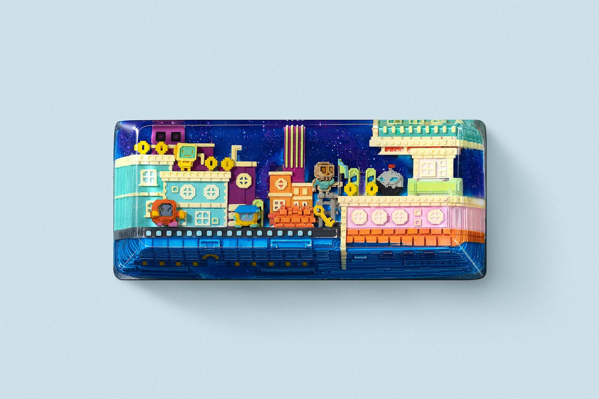 [GB] 8-bit series II: Pipeline Bots artisan keycaps