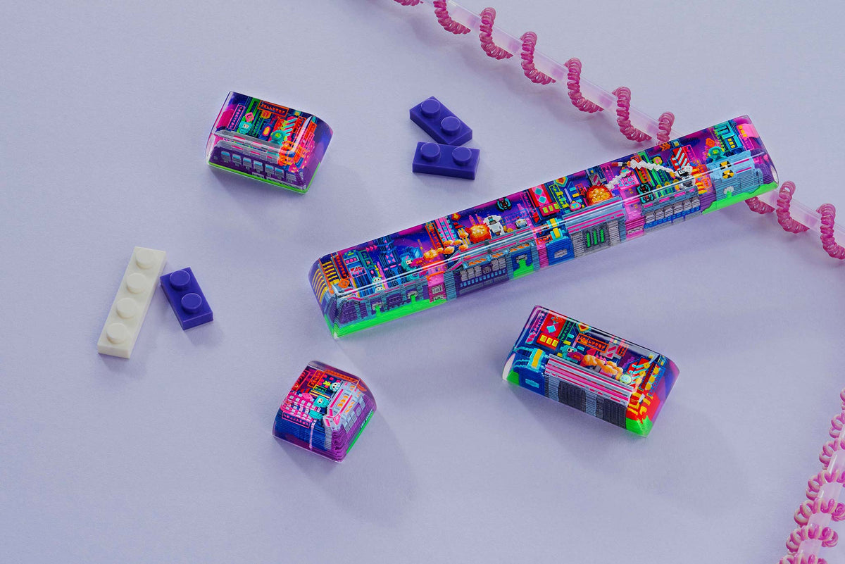 GB] 8-Bit Series III: Neon Era Artisan Keycaps
