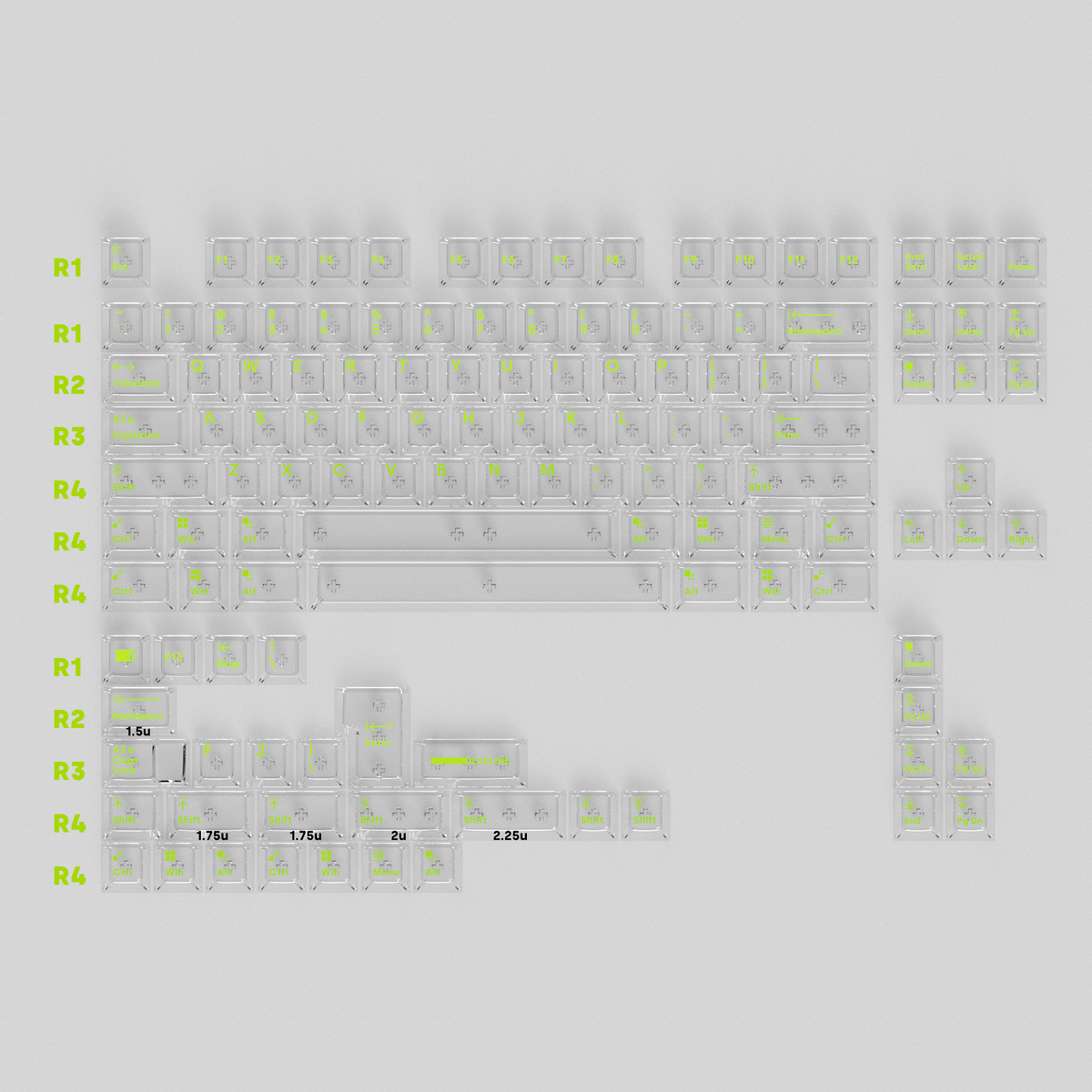 [GB] AIR series transparent PC keycaps