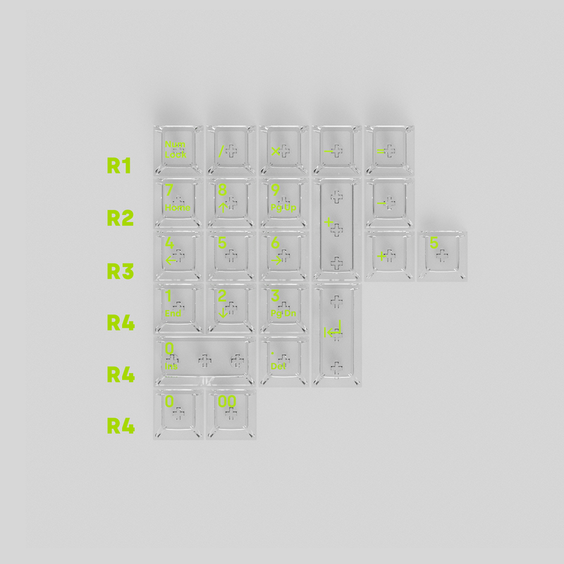 AIR series transparent PC keycaps - AirG