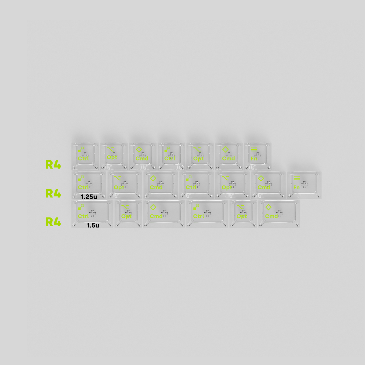 [GB] AIR series transparent PC keycaps