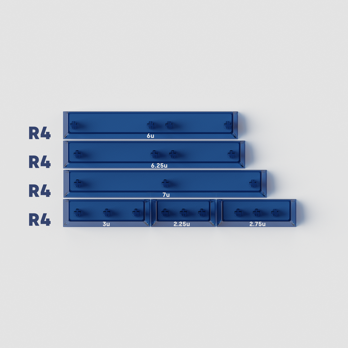 GB] AIR series transparent PC keycaps