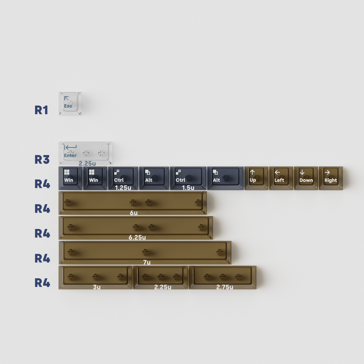 GB] AIR series transparent PC keycaps