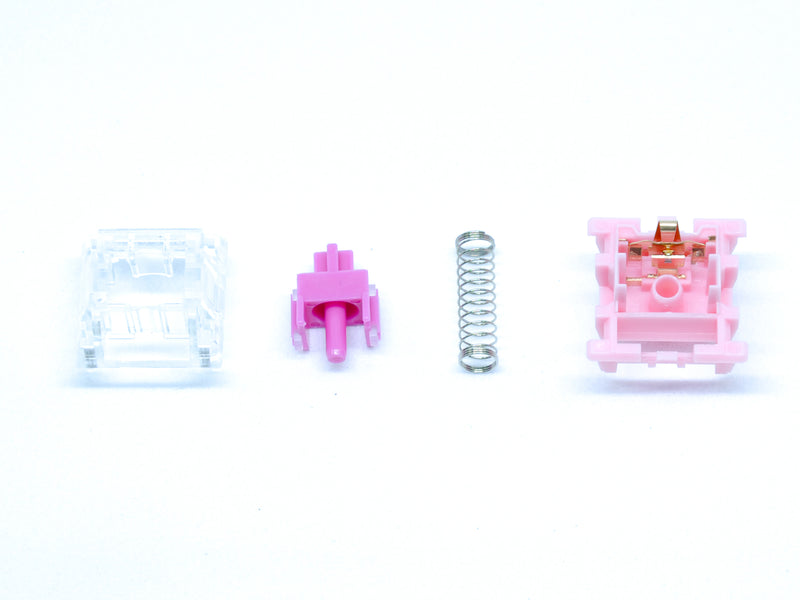 Boba Pink RGB /Silent linear / 62g (Clear top NO-SLOT)