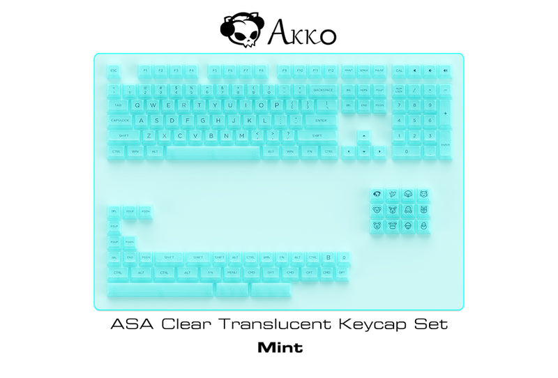 Akko ASA Clear Mint kepcap set
