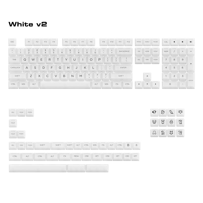 Akko ASA Clear White keycap set v2