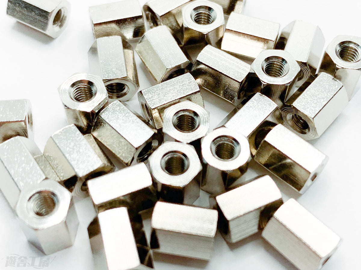 Brass spacer (hex face) M3