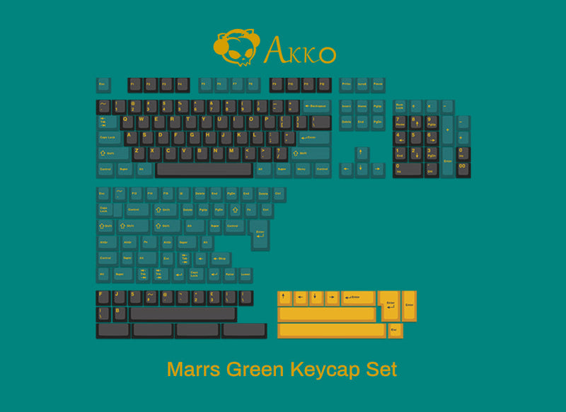 【自作キーボード】Akko Marrs Green Keycap Set