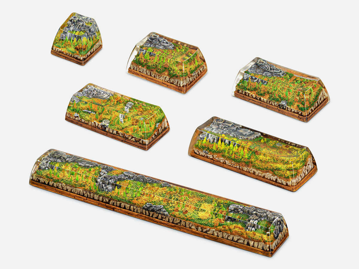 [GB] Born of Forest artisan keycaps