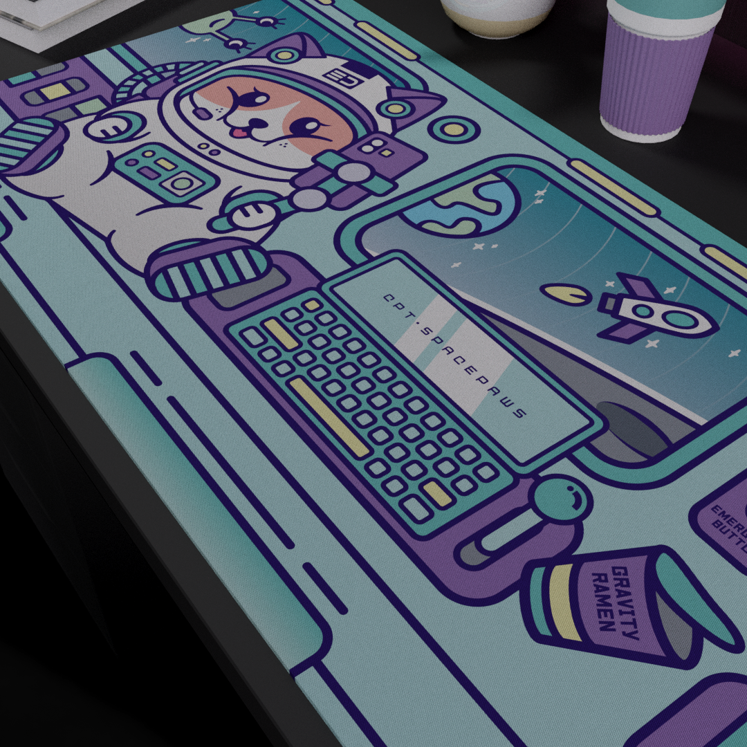[GB] SpacePaws Deskmat