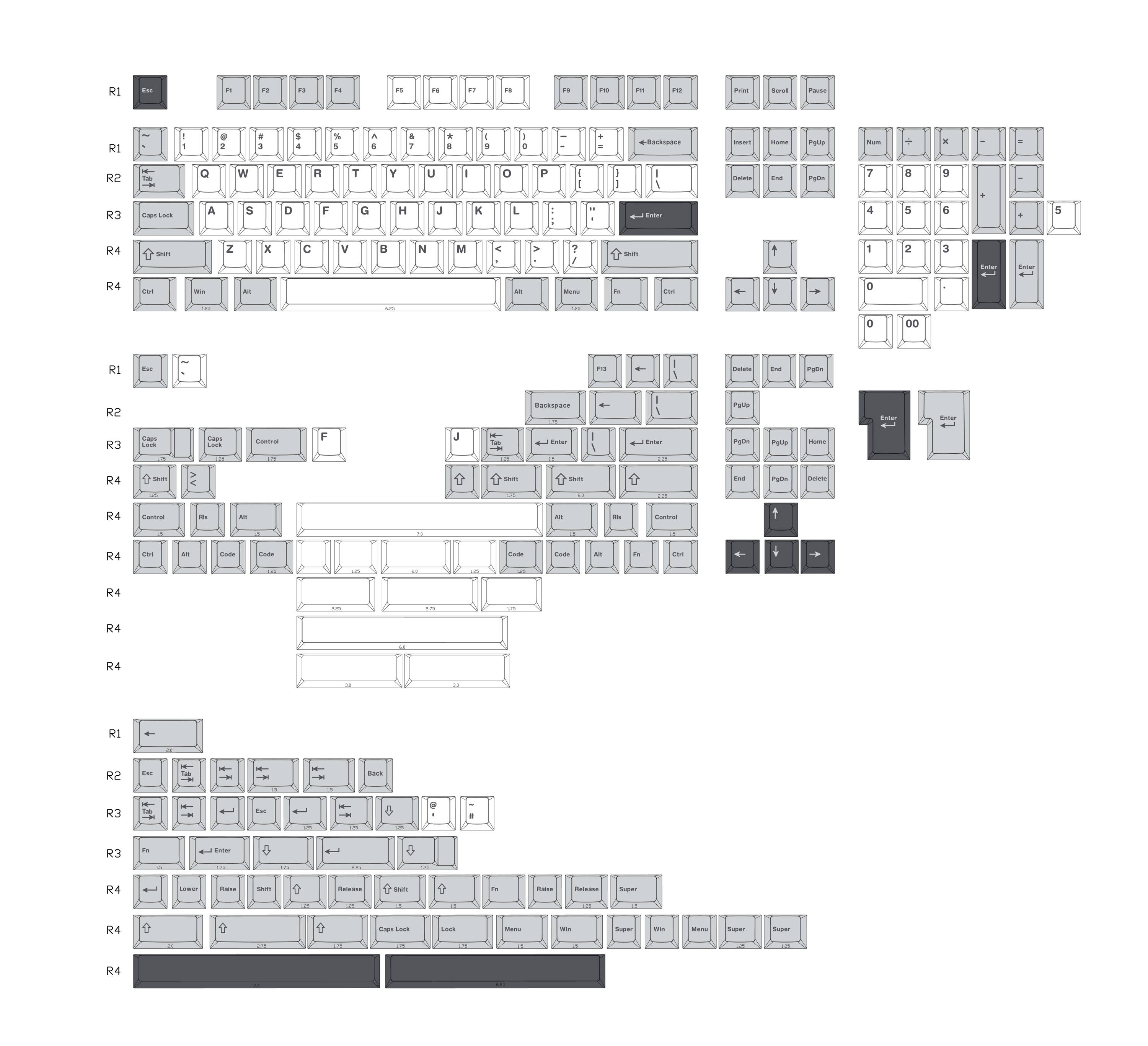 GB] WS PBT Gray Skies