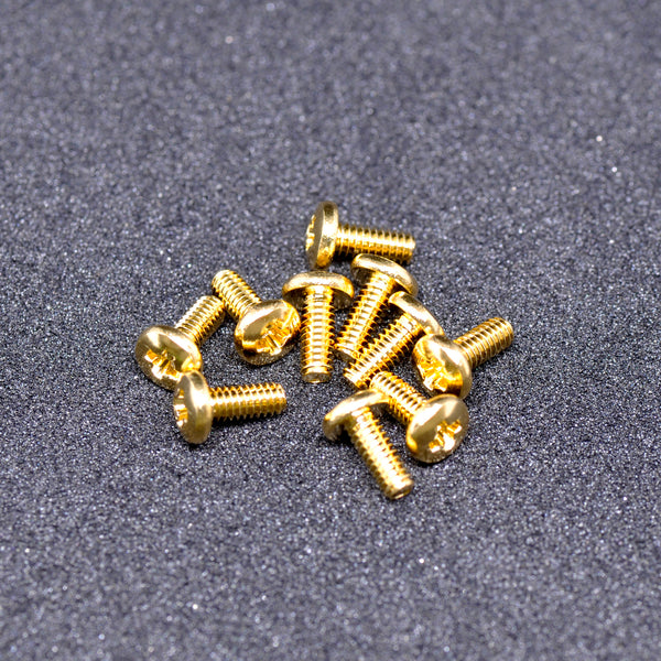 Bind machine screw gold plated M2