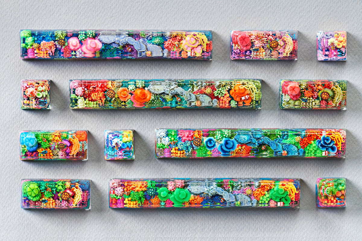 [GB] Coral Oases artisan keycaps