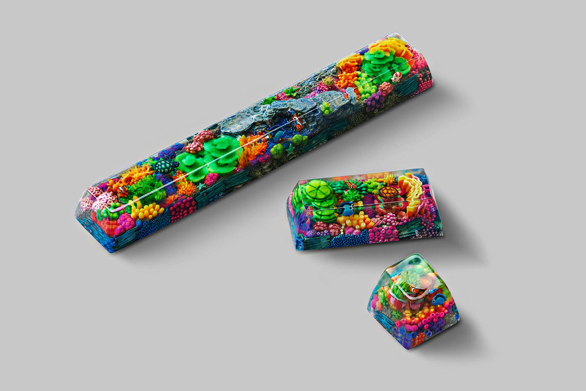 [GB] Coral Oases artisan keycaps