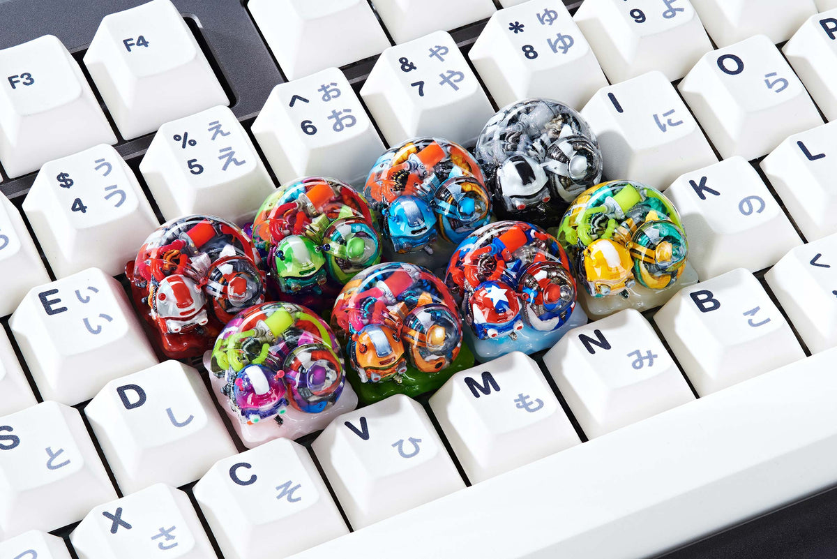 [GB] Cyborg snail artisan keycaps