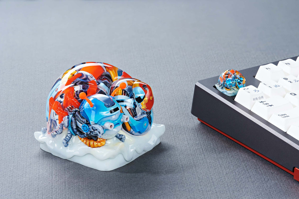[GB] Cyborg snail artisan keycaps