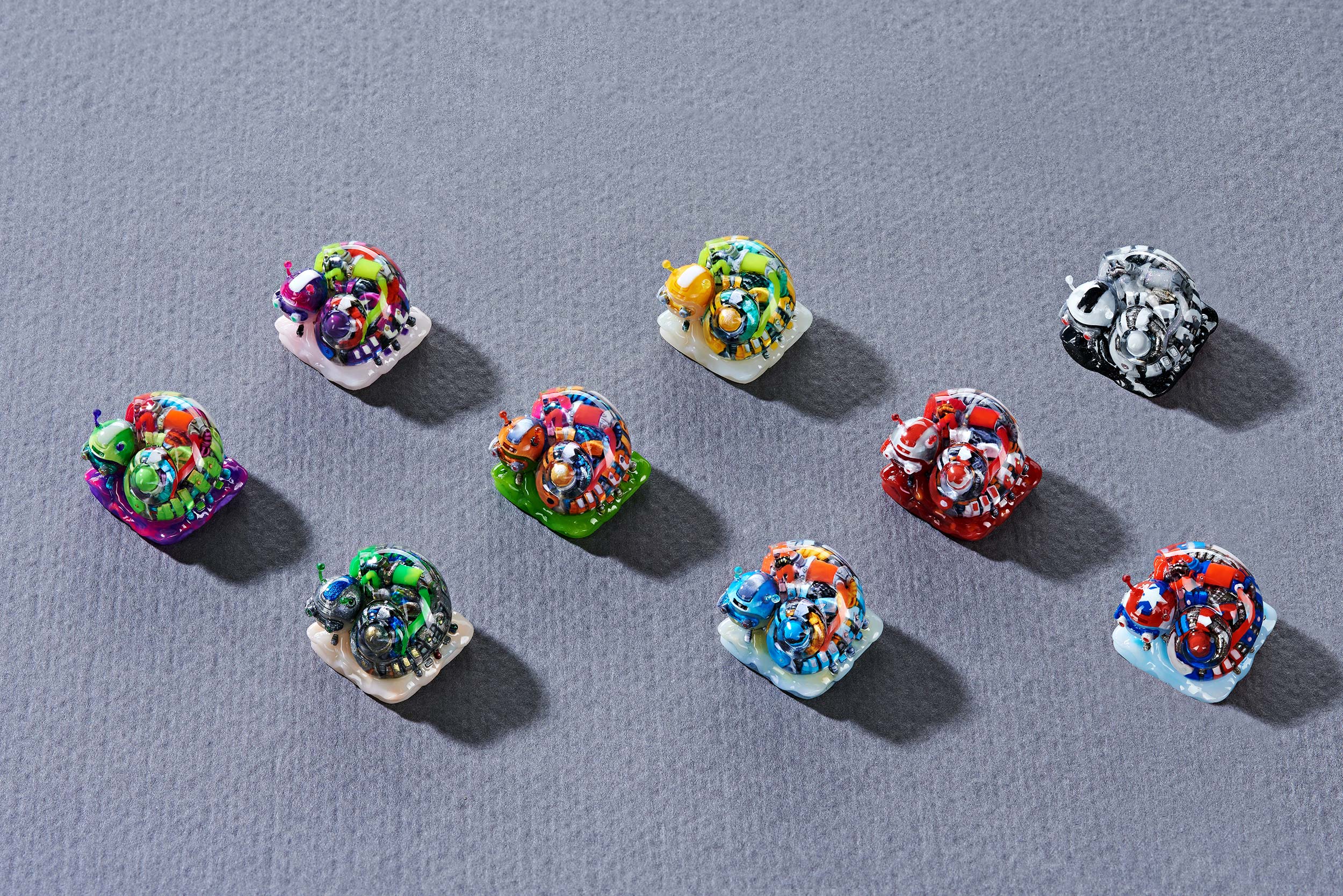 GB] Cyborg snail artisan keycaps