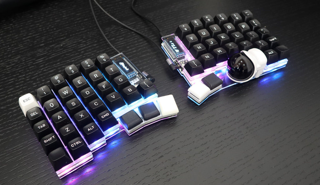 Keyball61 完成品 LED 分割キーボード-