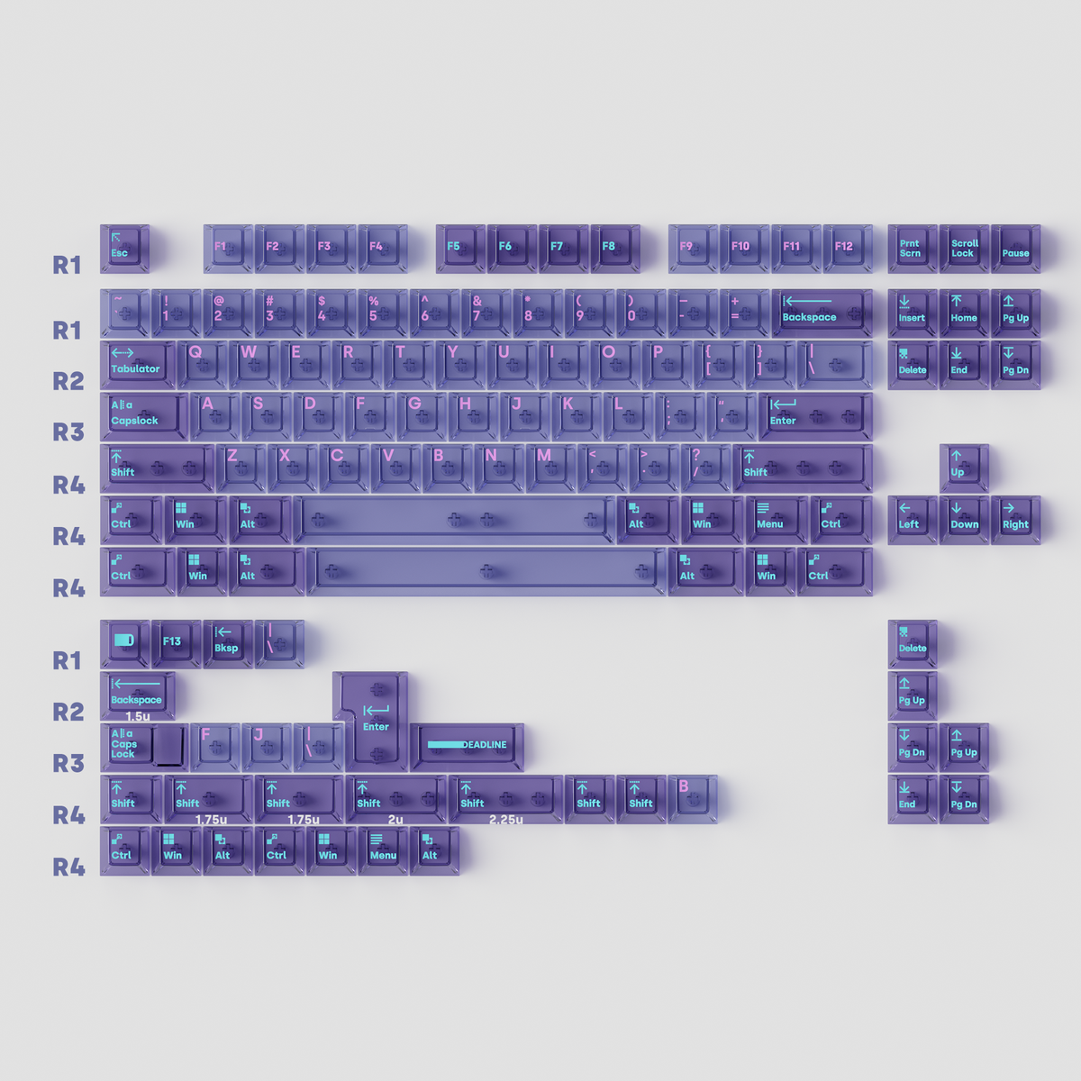 [Pre-order] AIR series transparent PC keycaps - AirR