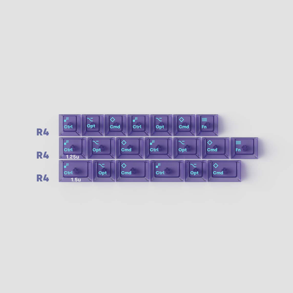 Pre-order] AIR series transparent PC keycaps - AirR