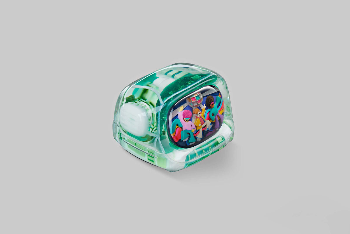 [GB] Retro TV series – Disco hustle artisan keycaps / 1.25u