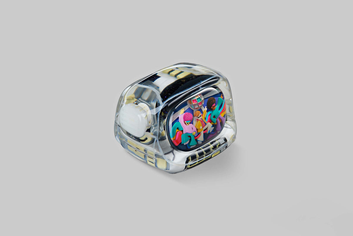 [GB] Retro TV series – Disco hustle artisan keycaps / 1.25u